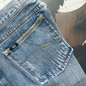 Cruel Girl Georgia Jeans Slim Fit Juniors Size 11 Blue Light Wash Straight Leg E